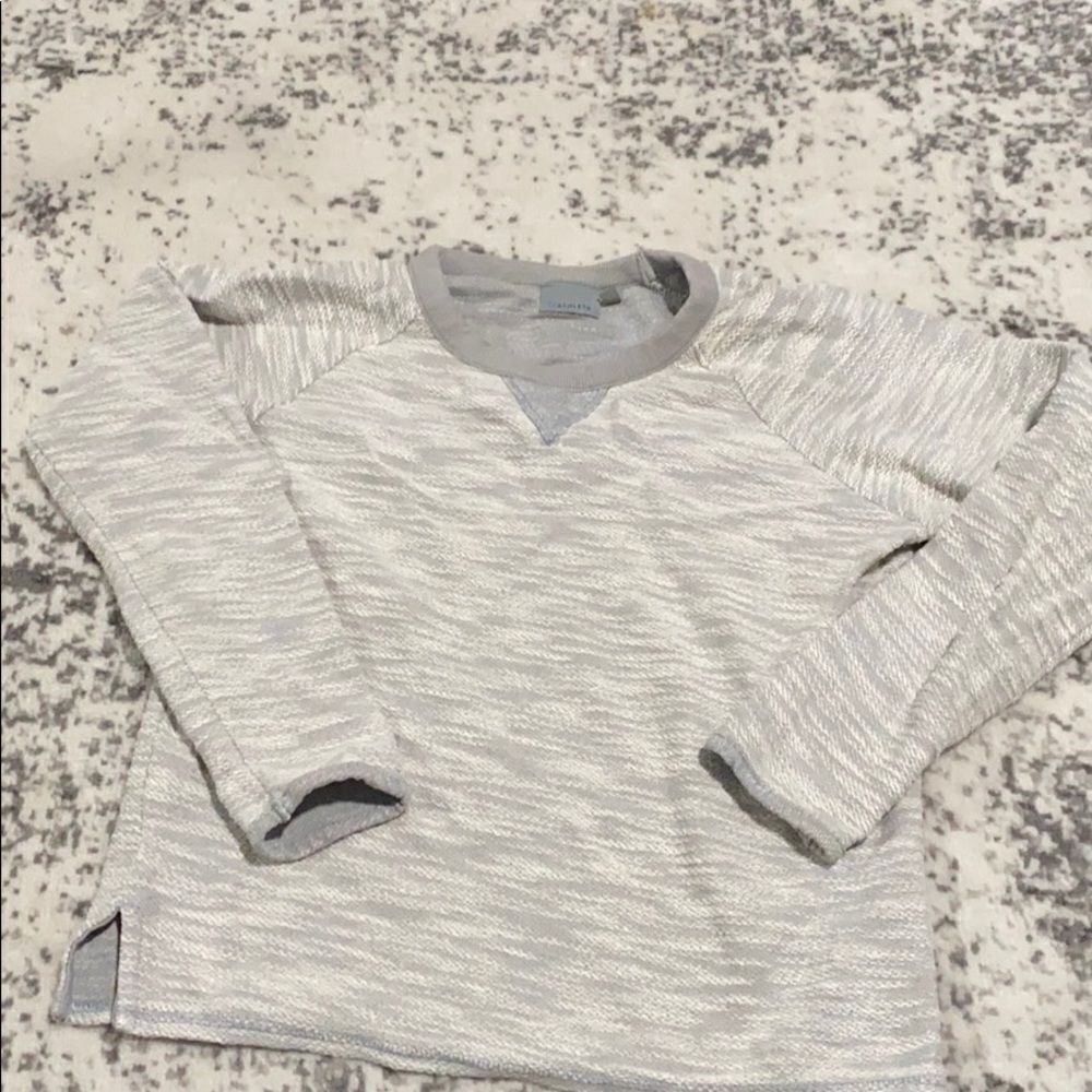 Athleta 100% cotton sweatshirt Size S light grey workout , running , athletic
